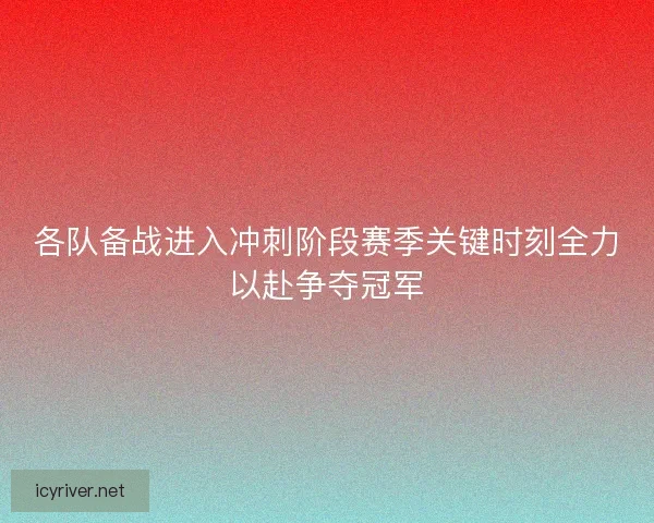 各队备战进入冲刺阶段赛季关键时刻全力以赴争夺冠军 各队备战进入冲刺阶段赛季关键时刻全力以赴争夺冠军