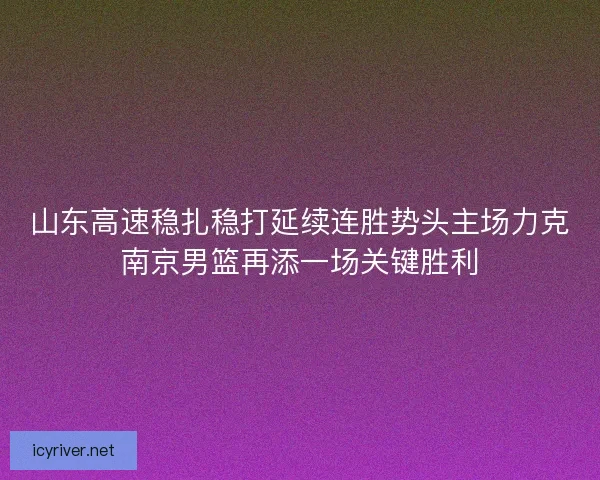 山东高速稳扎稳打延续连胜势头主场力克南京男篮再添一场关键胜利